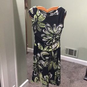 Green and Black Summer Dress